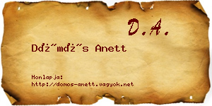 Dömös Anett névjegykártya
